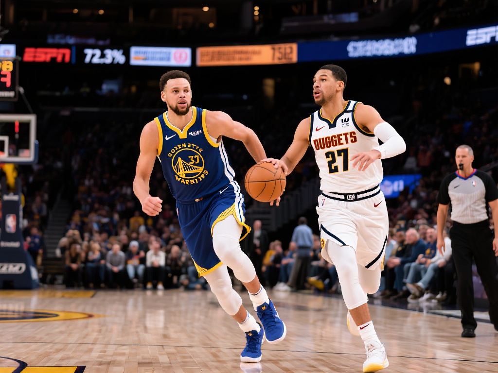 勇士胜率压倒性占优,掘金约默回归难救主 在即将迎来的NBA焦点战中,金州勇士与丹